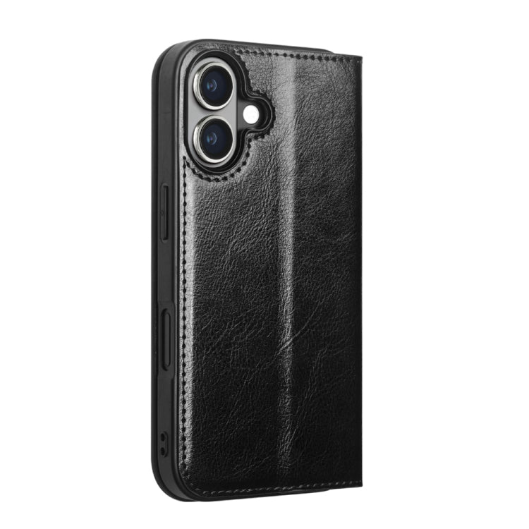 For iPhone 16 QIALINO Classic Genuine Leather Phone Case(Black) - free shipping - PMC Jewellery - Order now!