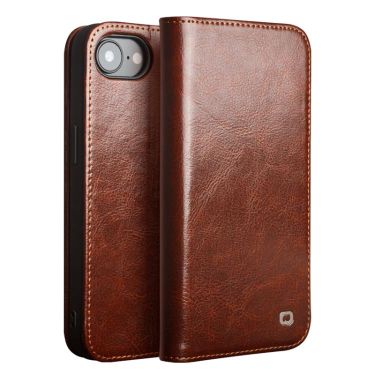 For iPhone 16e QIALINO Classic Genuine Leather Phone Case(Brown) - free shipping - PMc TechLife - Order now!