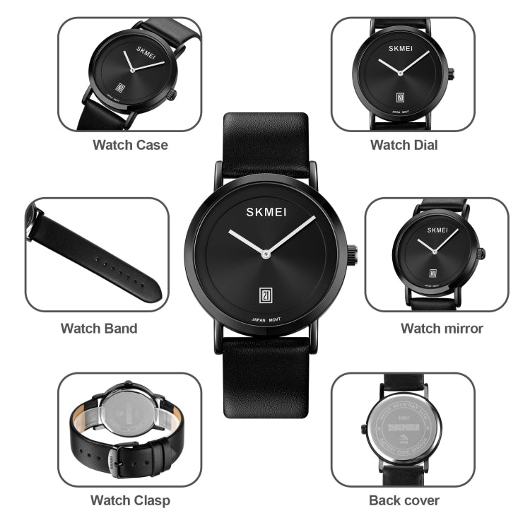 SKMEI 1907 Multifunctional Men 30M Waterproof Fashion Quartz Digital Wrist Watch(Black White) - free shipping - PMC TechLife - Order now!