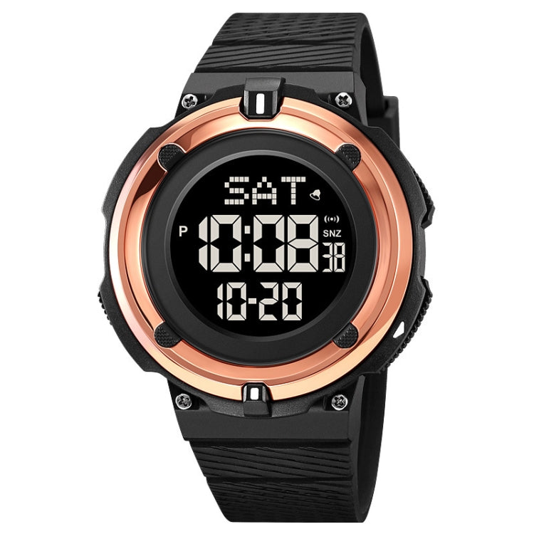 SKMEI 2010 Multifunctional Men 50M Waterproof Luminous Digital Wrist Watch(Rose Gold) - free shipping - PMC TechLife - Order now!