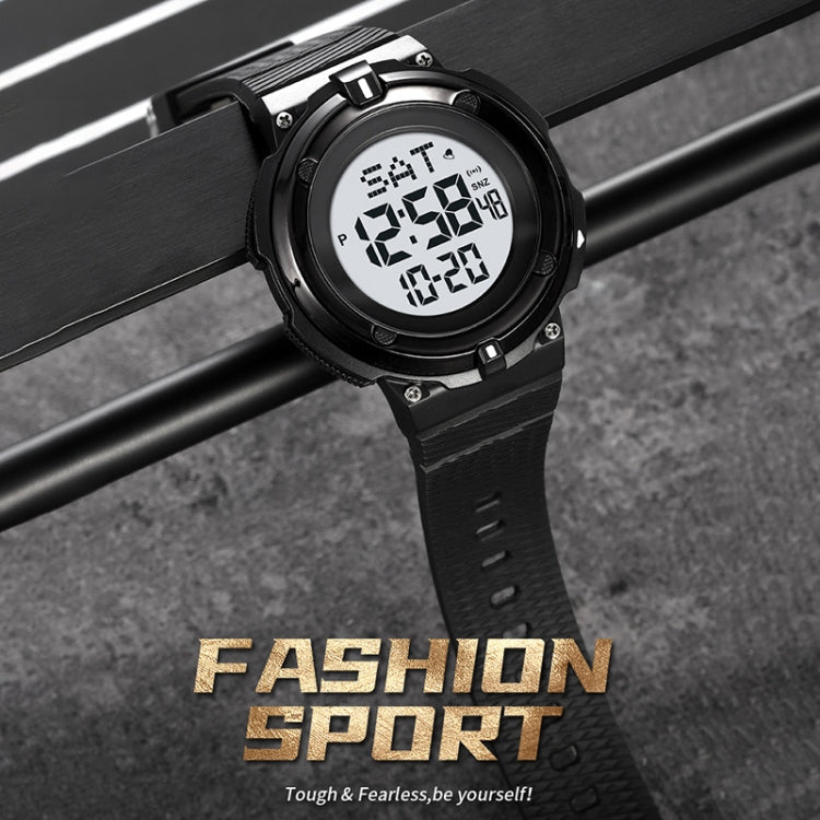 SKMEI 2010 Multifunctional Men 50M Waterproof Luminous Digital Wrist Watch(Black White) - free shipping - PMC TechLife - Order now!