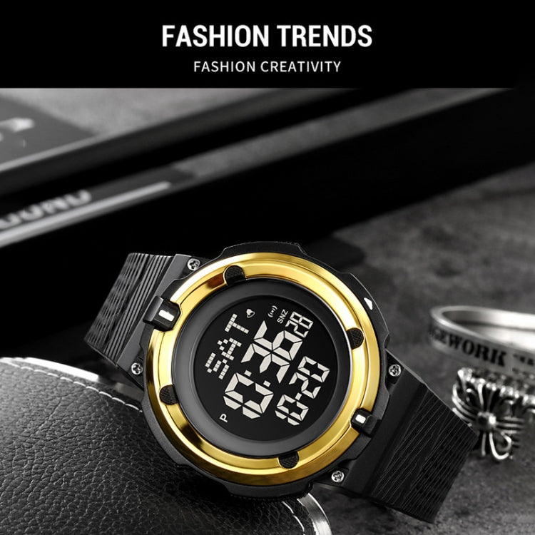 SKMEI 2010 Multifunctional Men 50M Waterproof Luminous Digital Wrist Watch(Black White) - free shipping - PMC TechLife - Order now!