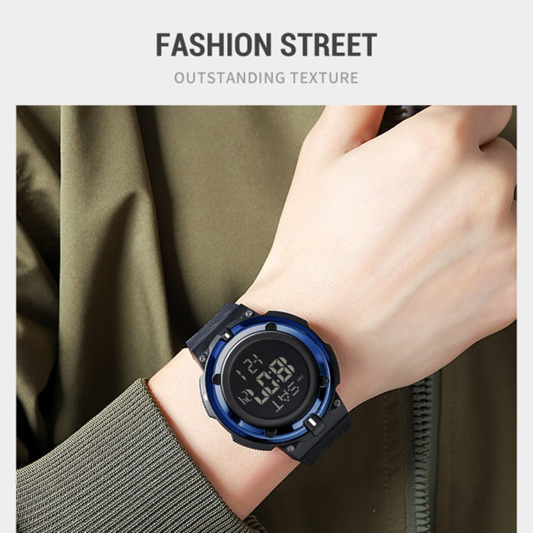 SKMEI 2010 Multifunctional Men 50M Waterproof Luminous Digital Wrist Watch(Black White) - free shipping - PMC TechLife - Order now!