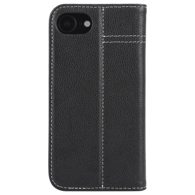 For iPhone 16e GEBEI Top-grain Horizontal Flip Leather Phone Case(Black) - free shipping - PMc TechLife - Order now!