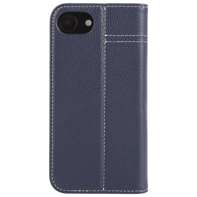 For iPhone 16e GEBEI Top-grain Horizontal Flip Leather Phone Case(Blue) - free shipping - PMc TechLife - Order now!