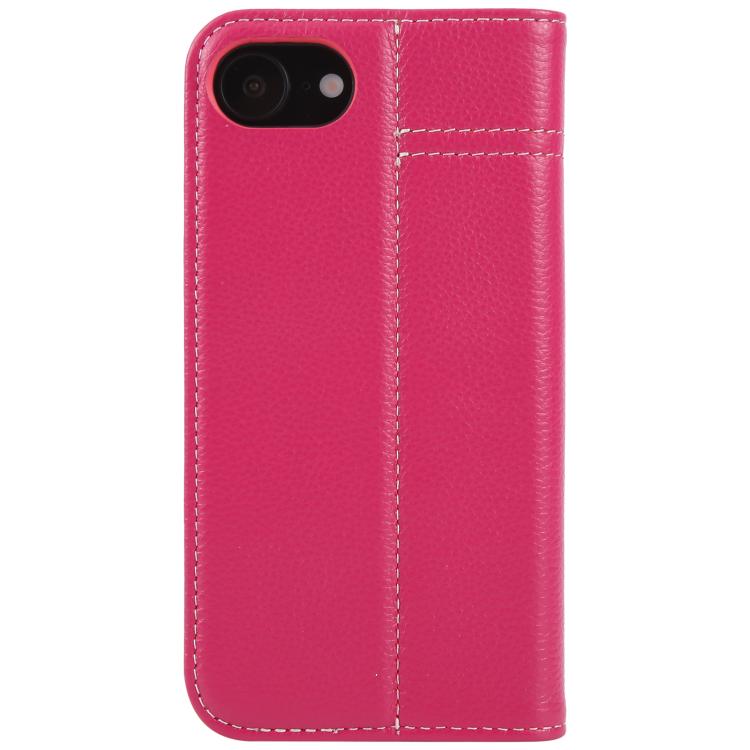 For iPhone 16e GEBEI Top-grain Horizontal Flip Leather Phone Case(Rose Red) - free shipping - PMc TechLife - Order now!