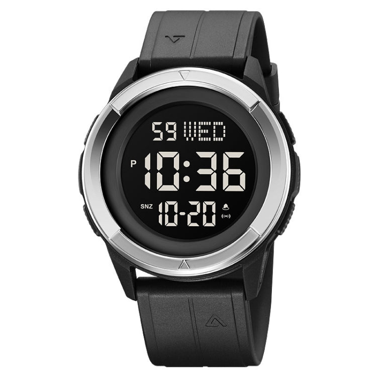 SKMEI 2047 Multifunctional Men 50M Water-resistant Sports Digital Wrist Watch(Silver+Black) - free shipping - PMC TechLife - Order now!