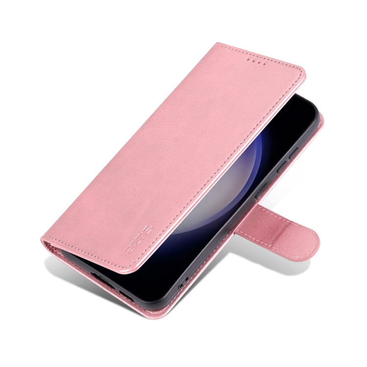 For Samsung Galaxy S24 5G AZNS Skin Feel Calf Texture Flip Leather Phone Case(Rose Gold) - free shipping - PMC Jewellery - Order now!