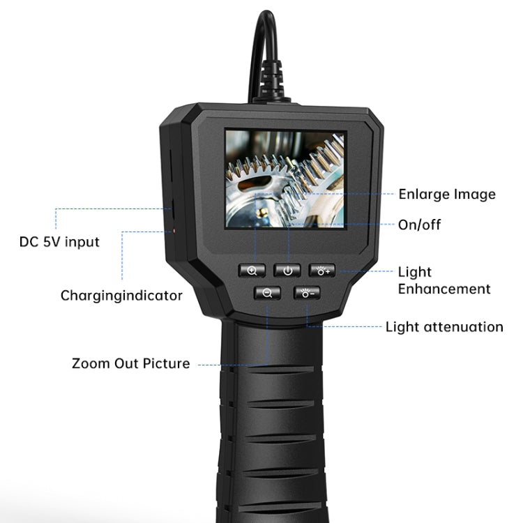 128AV 8mm Lenses Industrial Pipeline Endoscope with 2.4 inch Screen, Spec:10m Tube -  by PMC TechLife | Online Shopping South Africa | PMC TechLife | Buy Now Pay Later Mobicred
