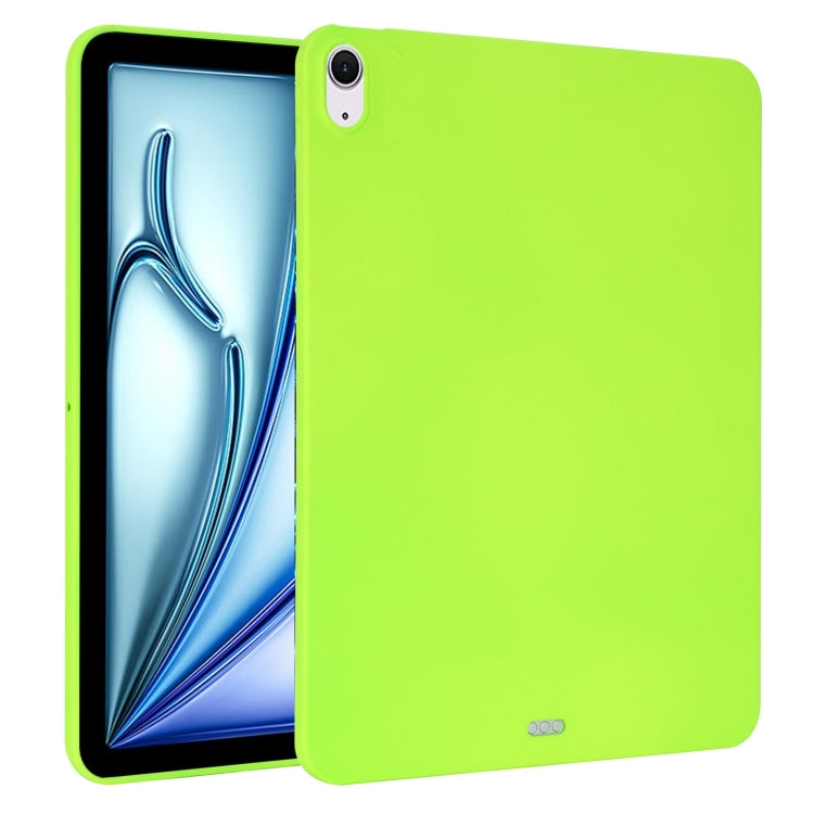 For iPad Air 11 2024 / 2025 Oil Spray Skin-friendly TPU Tablet Case(Fluorescent Green) - iPad Air 11 2025 / 2024 Cases by PMC TechLife | Online Shopping South Africa | PMC TechLife | Buy Now Pay Later Mobicred
