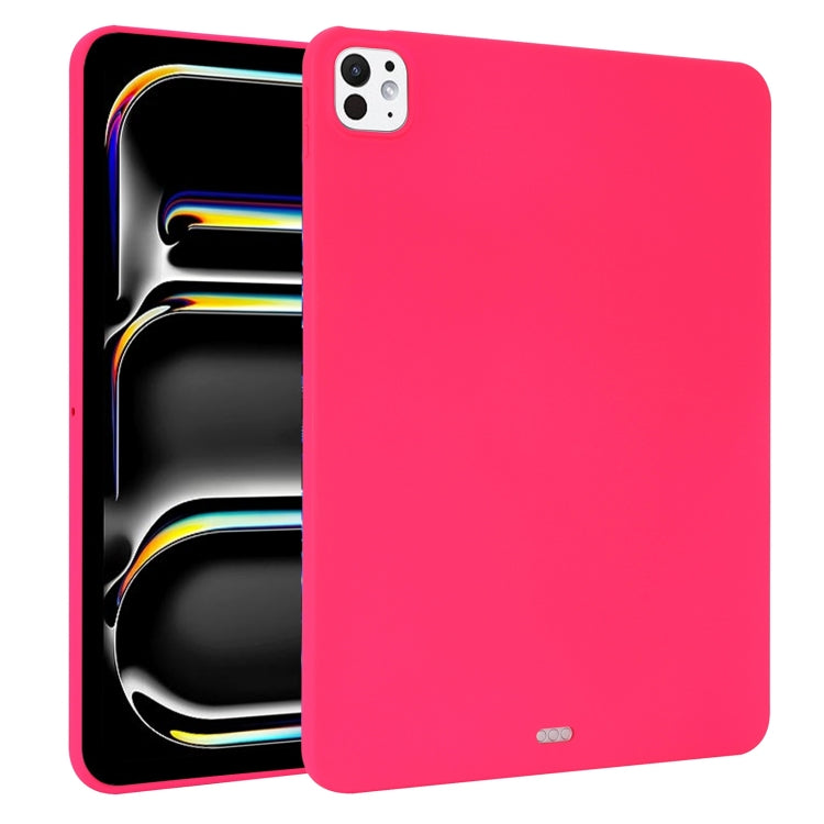For iPad Pro 13 2024 Oil Spray Skin-friendly TPU Tablet Case(Rose Red) - iPad Pro 13 2024 Cases by PMC TechLife | Online Shopping South Africa | PMC TechLife | Buy Now Pay Later Mobicred