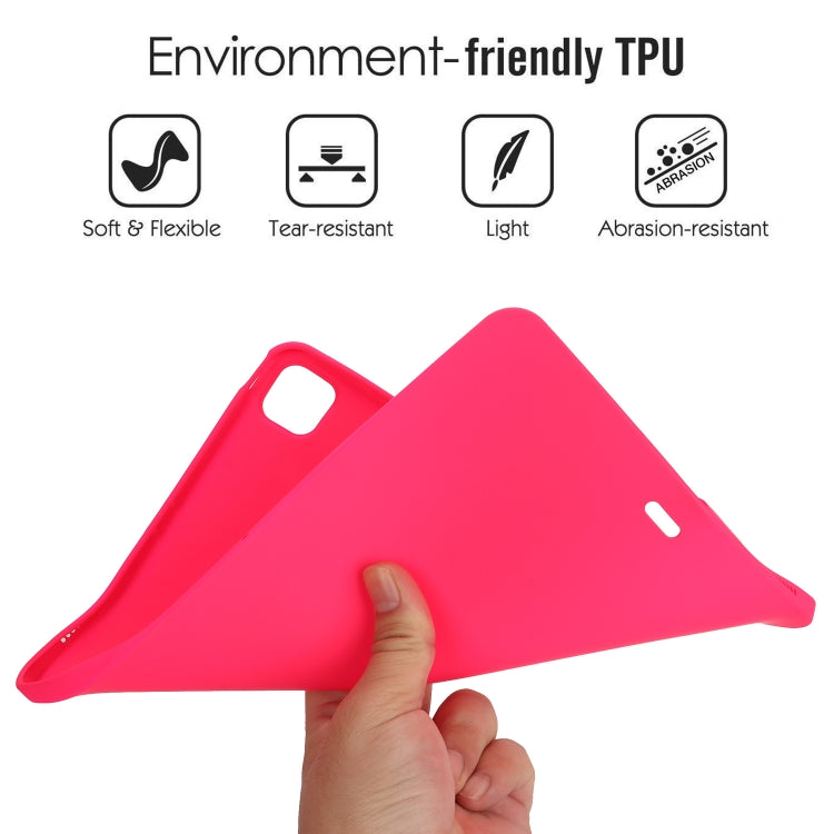 For iPad Pro 13 2024 Oil Spray Skin-friendly TPU Tablet Case(Rose Red) - iPad Pro 13 2024 Cases by PMC TechLife | Online Shopping South Africa | PMC TechLife | Buy Now Pay Later Mobicred