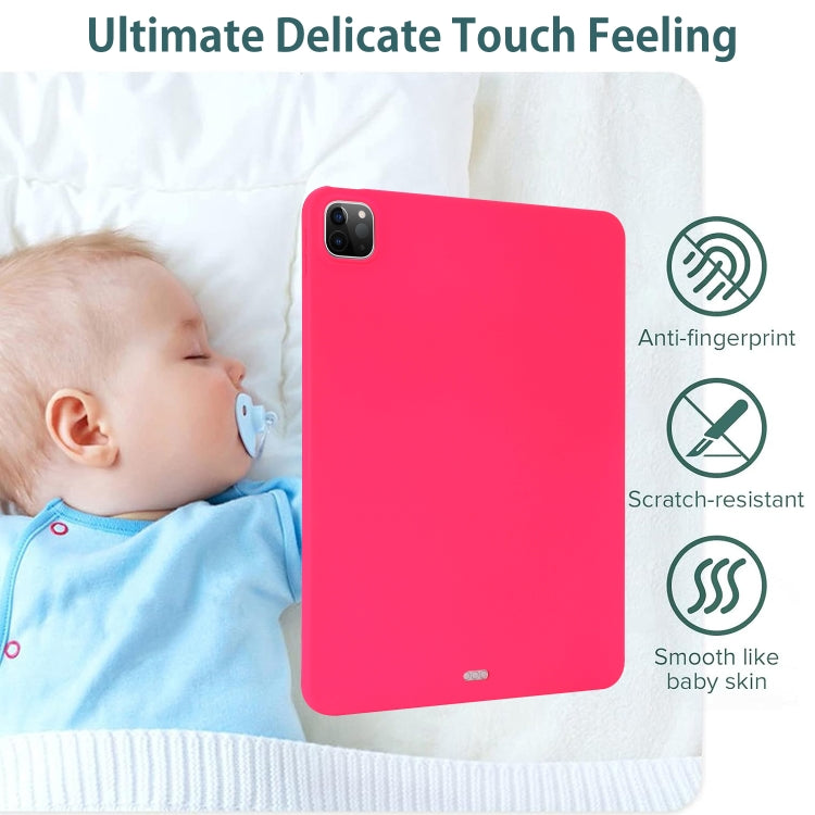 For iPad Pro 13 2024 Oil Spray Skin-friendly TPU Tablet Case(Rose Red) - iPad Pro 13 2024 Cases by PMC TechLife | Online Shopping South Africa | PMC TechLife | Buy Now Pay Later Mobicred
