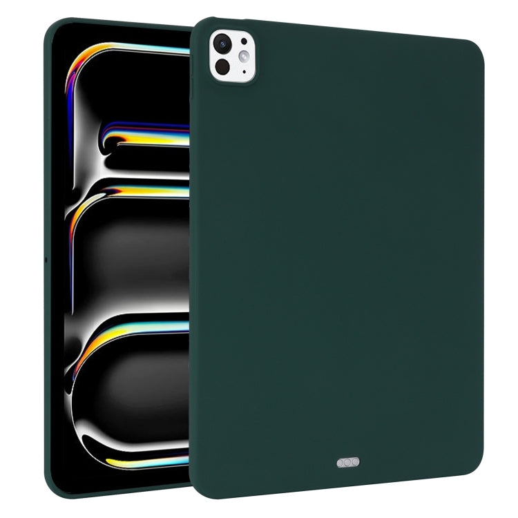 For iPad Pro 13 2024 Oil Spray Skin-friendly TPU Tablet Case(Deep Green) - iPad Pro 13 2024 Cases by PMC TechLife | Online Shopping South Africa | PMC TechLife | Buy Now Pay Later Mobicred