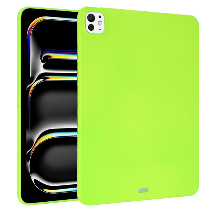 For iPad Pro 13 2024 Oil Spray Skin-friendly TPU Tablet Case(Fluorescent Green) - iPad Pro 13 2024 Cases by PMC TechLife | Online Shopping South Africa | PMC TechLife | Buy Now Pay Later Mobicred