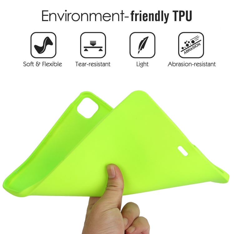 For iPad Pro 13 2024 Oil Spray Skin-friendly TPU Tablet Case(Fluorescent Green) - iPad Pro 13 2024 Cases by PMC TechLife | Online Shopping South Africa | PMC TechLife | Buy Now Pay Later Mobicred