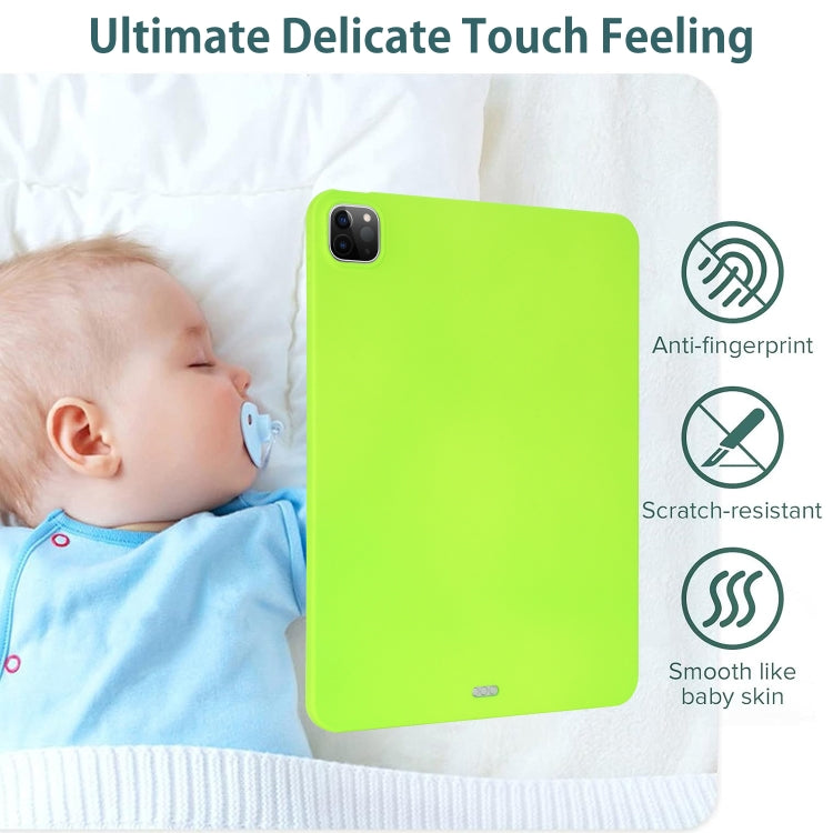 For iPad Pro 13 2024 Oil Spray Skin-friendly TPU Tablet Case(Fluorescent Green) - iPad Pro 13 2024 Cases by PMC TechLife | Online Shopping South Africa | PMC TechLife | Buy Now Pay Later Mobicred