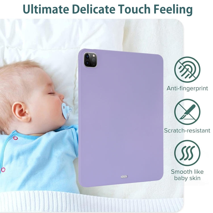 For iPad Pro 13 2024 Oil Spray Skin-friendly TPU Tablet Case(Purple) - iPad Pro 13 2024 Cases by PMC TechLife | Online Shopping South Africa | PMC TechLife | Buy Now Pay Later Mobicred