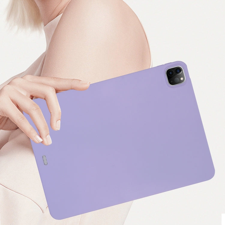 For iPad Pro 13 2024 Oil Spray Skin-friendly TPU Tablet Case(Purple) - iPad Pro 13 2024 Cases by PMC TechLife | Online Shopping South Africa | PMC TechLife | Buy Now Pay Later Mobicred
