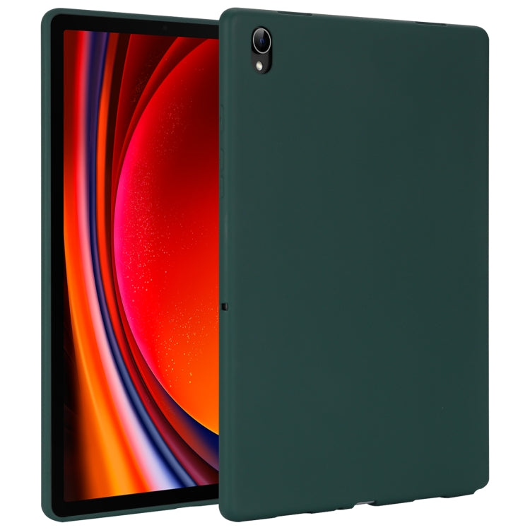 For Samsung Galaxy Tab S9 Oil Spray Skin-friendly TPU Tablet Case(Deep Green) - free shipping - PMC Jewellery - Order now!