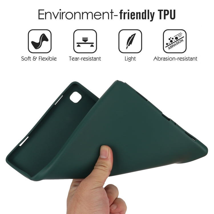 For Samsung Galaxy Tab S9 Oil Spray Skin-friendly TPU Tablet Case(Deep Green) - free shipping - PMC Jewellery - Order now!