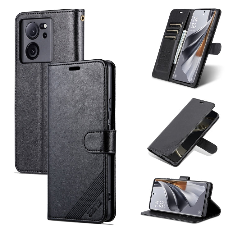 For Xiaomi 13T / Redmi K60 Ultra AZNS Sheepskin Texture Flip Leather Phone Case(Black) - Redmi K60 Ultra Cases by AZNS | Online Shopping South Africa | PMC TechLife | Buy Now Pay Later Mobicred