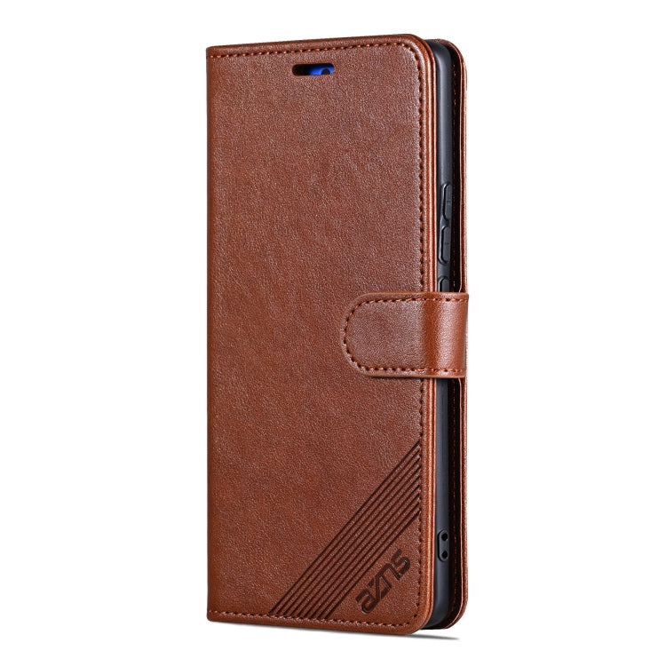 For Xiaomi Redmi Turbo 3 AZNS Sheepskin Texture Flip Leather Phone Case(Brown) - Xiaomi Cases by AZNS | Online Shopping South Africa | PMC TechLife | Buy Now Pay Later Mobicred