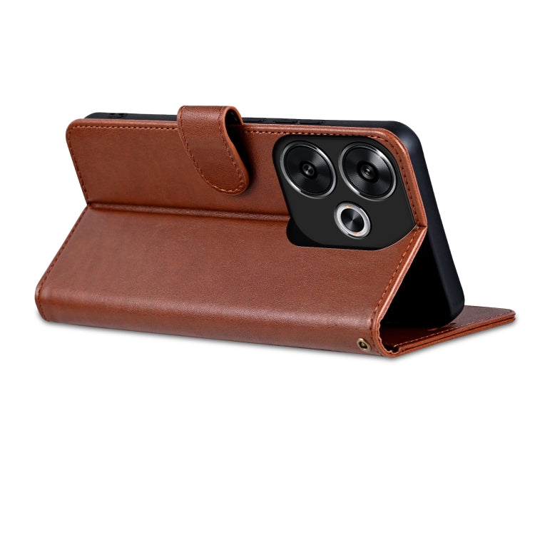 For Xiaomi Redmi Turbo 3 AZNS Sheepskin Texture Flip Leather Phone Case(Brown) - Xiaomi Cases by AZNS | Online Shopping South Africa | PMC TechLife | Buy Now Pay Later Mobicred