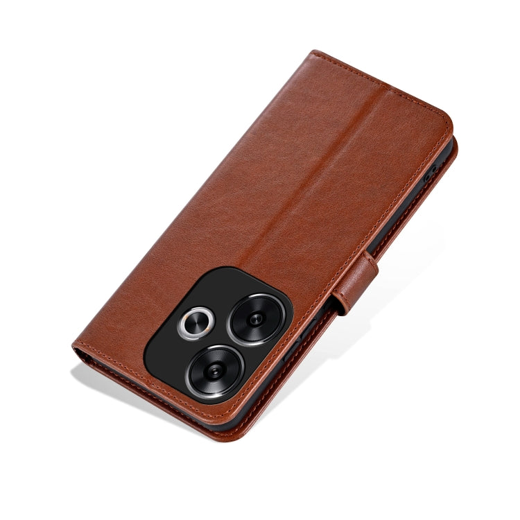 For Xiaomi Redmi Turbo 3 AZNS Sheepskin Texture Flip Leather Phone Case(Brown) - Xiaomi Cases by AZNS | Online Shopping South Africa | PMC TechLife | Buy Now Pay Later Mobicred