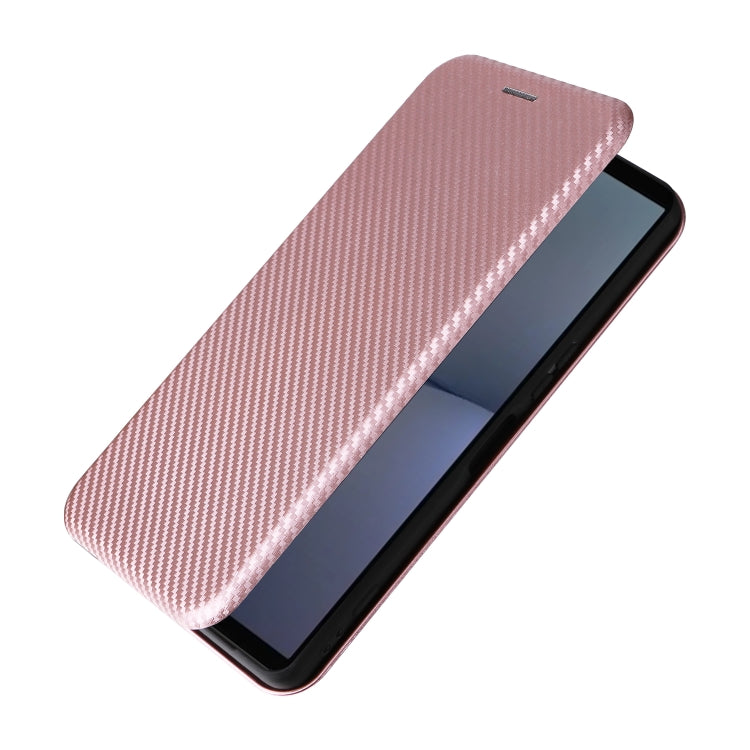 For Sony Xperia 1 VI 2024 Carbon Fiber Texture Flip Leather Phone Case(Pink) - Sony Cases by PMC Jewellery | Online Shopping South Africa | PMC Jewellery | Buy Now Pay Later Mobicred