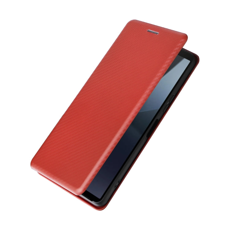 For Sony Xperia 10 VI 2024 Carbon Fiber Texture Flip Leather Phone Case(Brown) - Sony Cases by PMC Jewellery | Online Shopping South Africa | PMC Jewellery | Buy Now Pay Later Mobicred