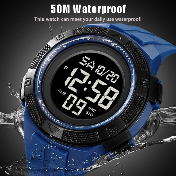SKMEI 2078 Multifunctional Men 50M Waterproof Sports Fashion Digital Wrist Watch(Black) - free shipping - PMC TechLife - Order now!