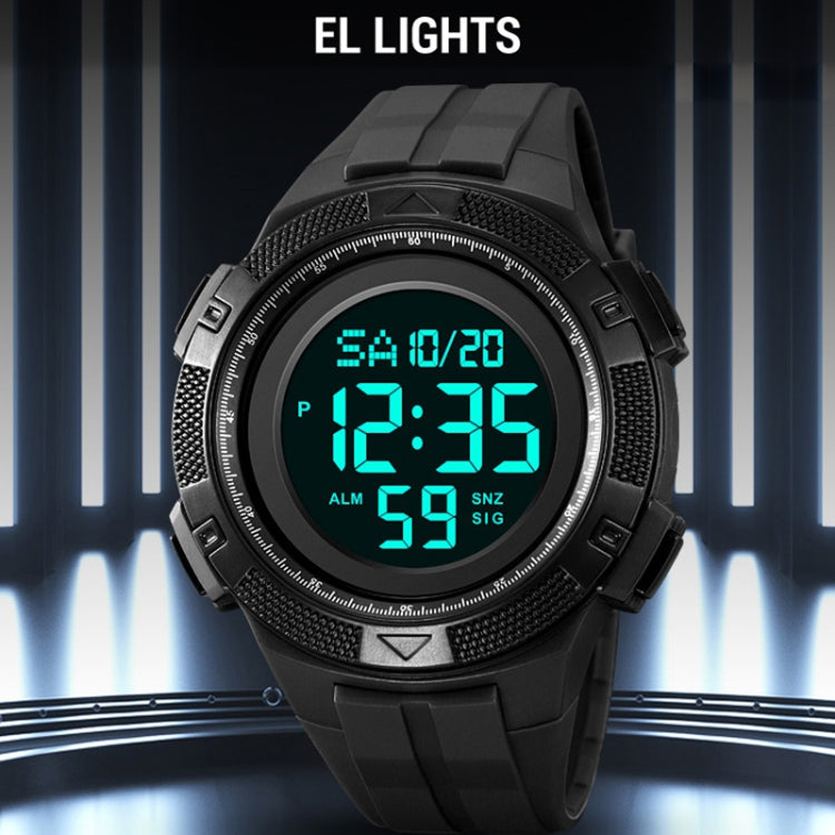 SKMEI 2078 Multifunctional Men 50M Waterproof Sports Fashion Digital Wrist Watch(Black) - free shipping - PMC TechLife - Order now!