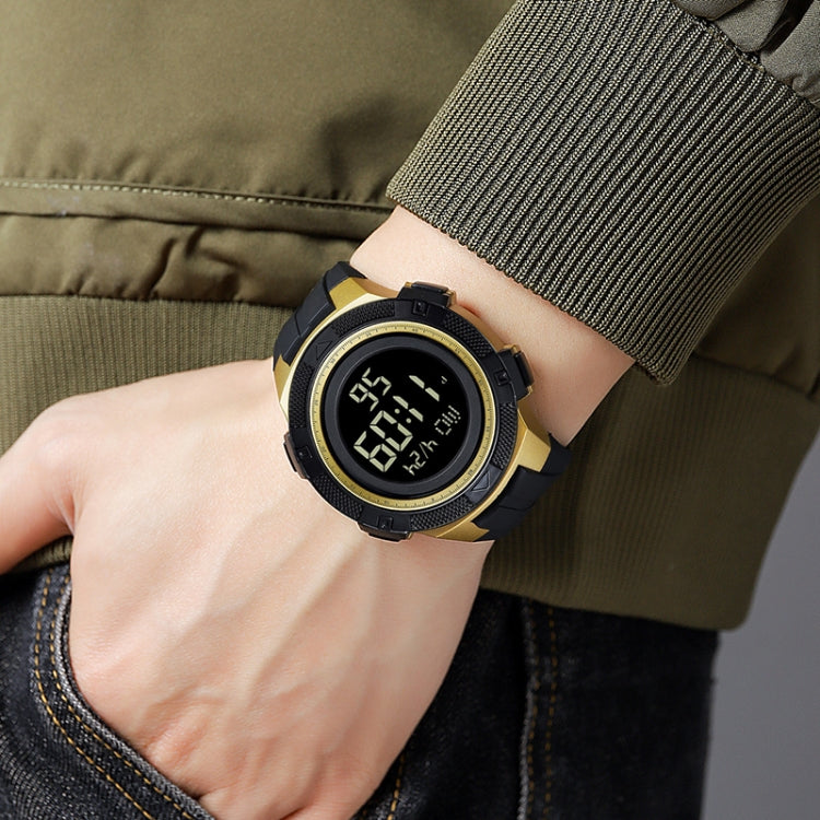 SKMEI 2078 Multifunctional Men 50M Water-resistant Sports Fashion Digital Wrist Watch(Black Gold) - free shipping - PMC TechLife - Order now!