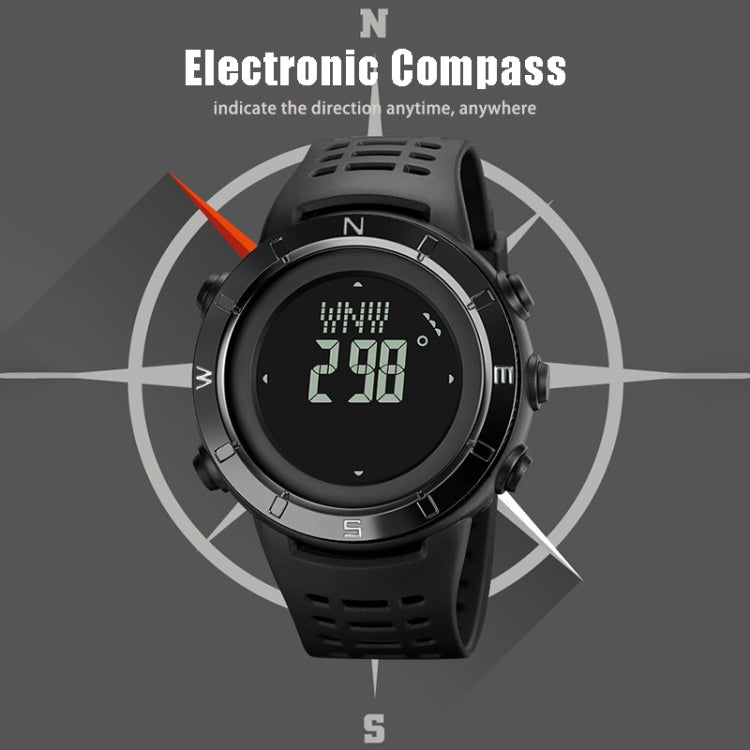 Shimei 2096 Multifunctional Men 50M Waterproof Compass Noctilucent Digital Wrist Watch(Silver) - free shipping - PMC TechLife - Order now!