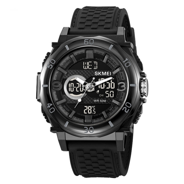 SKMEI 2098 Multifunctional Men 50M Waterproof Thermometer Dual Display Digital Wrist Watch(Black) - free shipping - PMC TechLife - Order now!