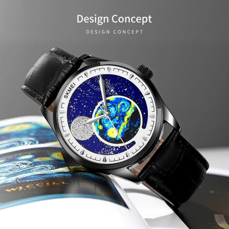 SKMEI 2115 Multifunctional Men Outdoor 30M Waterproof Moon Phase Quartz Watch(Gold) - free shipping - PMC TechLife - Order now!