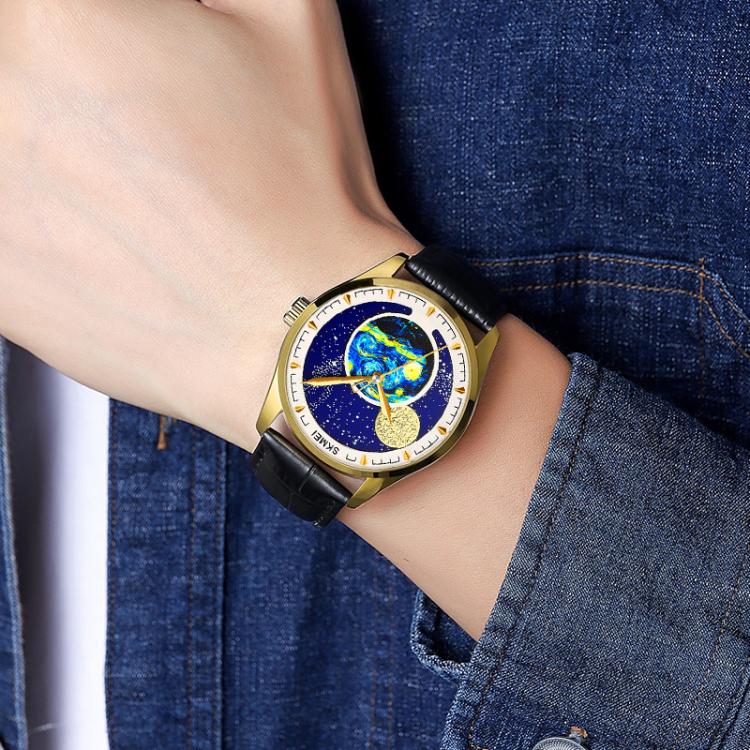SKMEI 2115 Multifunctional Men Outdoor 30M Waterproof Moon Phase Quartz Watch(Silver) - free shipping - PMC TechLife - Order now!