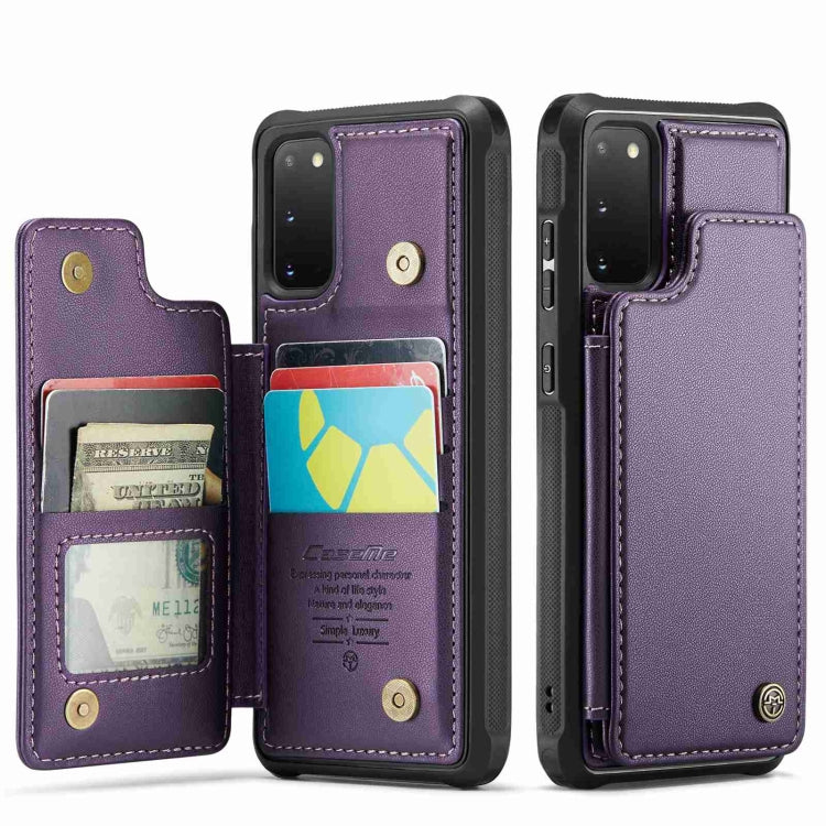 For Samsung Galaxy S20 FE CaseMe C22 Card Slots Holder RFID Anti-theft Phone Case(Purple) - free shipping - PMC Jewellery - Order now!