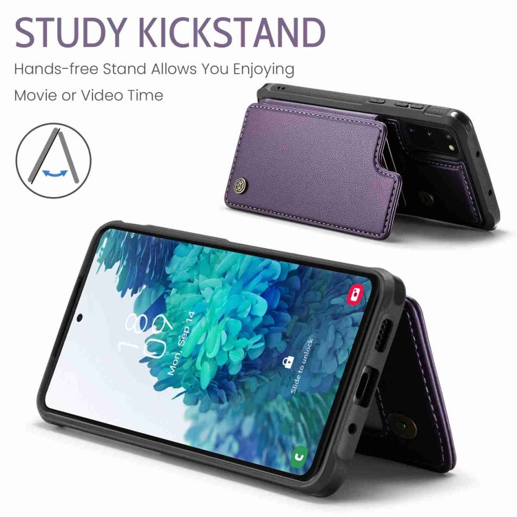 For Samsung Galaxy S20 FE CaseMe C22 Card Slots Holder RFID Anti-theft Phone Case(Purple) - free shipping - PMC Jewellery - Order now!