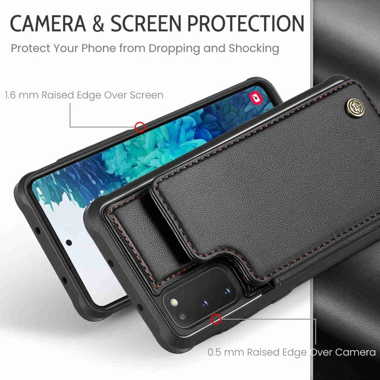 For Samsung Galaxy S20 FE CaseMe C22 Card Slots Holder RFID Anti-theft Phone Case(Black) - free shipping - PMC Jewellery - Order now!