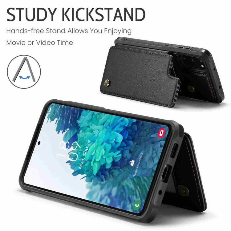 For Samsung Galaxy S20 FE CaseMe C22 Card Slots Holder RFID Anti-theft Phone Case(Black) - free shipping - PMC Jewellery - Order now!