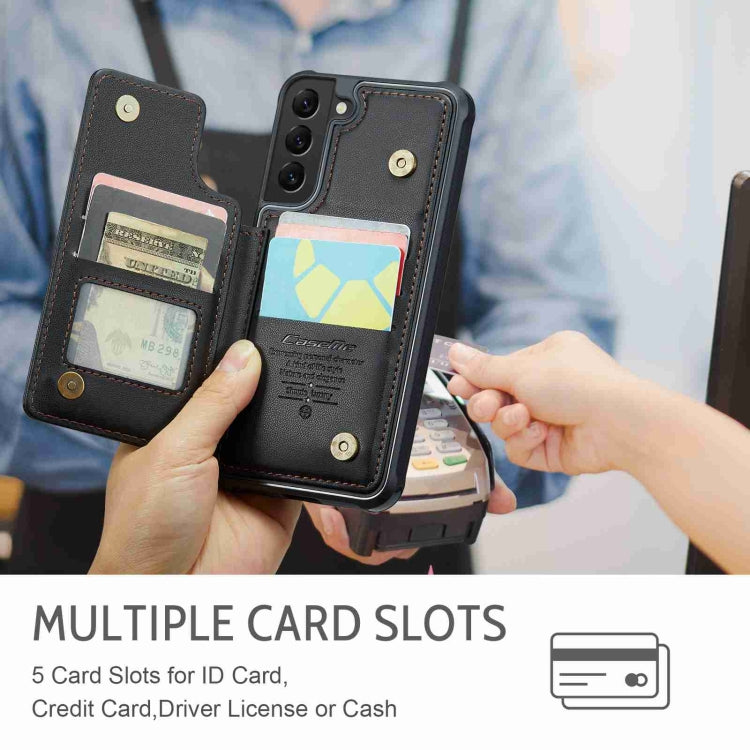For Samsung Galaxy S22+ 5G CaseMe C22 Card Slots Holder RFID Anti-theft Phone Case(Black) - free shipping - PMC Jewellery - Order now!
