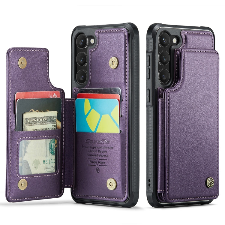 For Samsung Galaxy S23+ 5G CaseMe C22 Card Slots Holder RFID Anti-theft Phone Case(Purple) - free shipping - PMC Jewellery - Order now!