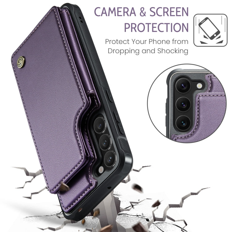 For Samsung Galaxy S23+ 5G CaseMe C22 Card Slots Holder RFID Anti-theft Phone Case(Purple) - free shipping - PMC Jewellery - Order now!