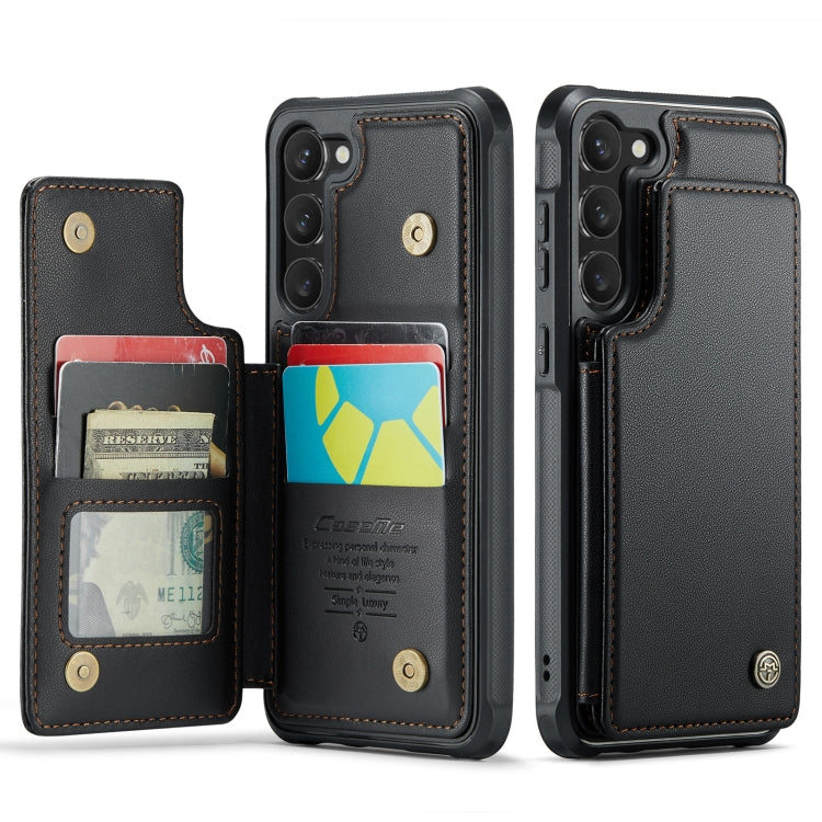 For Samsung Galaxy S23+ 5G CaseMe C22 Card Slots Holder RFID Anti-theft Phone Case(Black) - free shipping - PMC Jewellery - Order now!