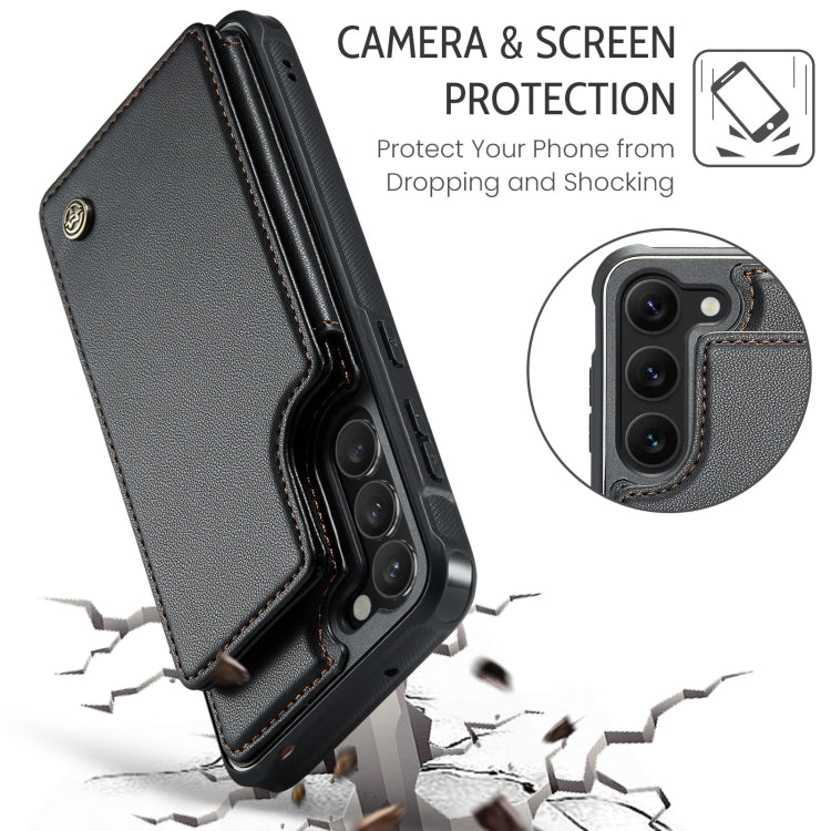 For Samsung Galaxy S23+ 5G CaseMe C22 Card Slots Holder RFID Anti-theft Phone Case(Black) - free shipping - PMC Jewellery - Order now!