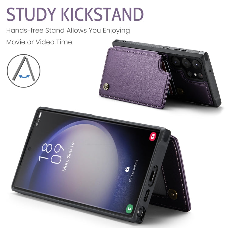 For Samsung Galaxy S23 Ultra 5G CaseMe C22 Card Slots Holder RFID Anti-theft Phone Case(Purple) - Galaxy S23 Ultra 5G Cases by CaseMe | Online Shopping South Africa | PMC Jewellery | Buy Now Pay Later Mobicred
