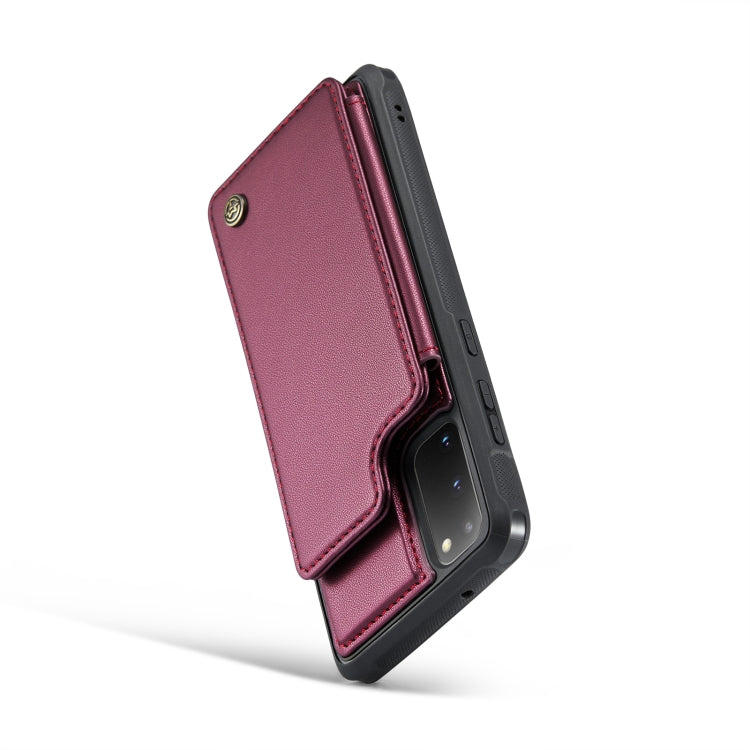 For Samsung Galaxy S20 CaseMe C22 Card Slots Holder RFID Anti-theft Phone Case(Wine Red) - free shipping - PMC Jewellery - Order now!