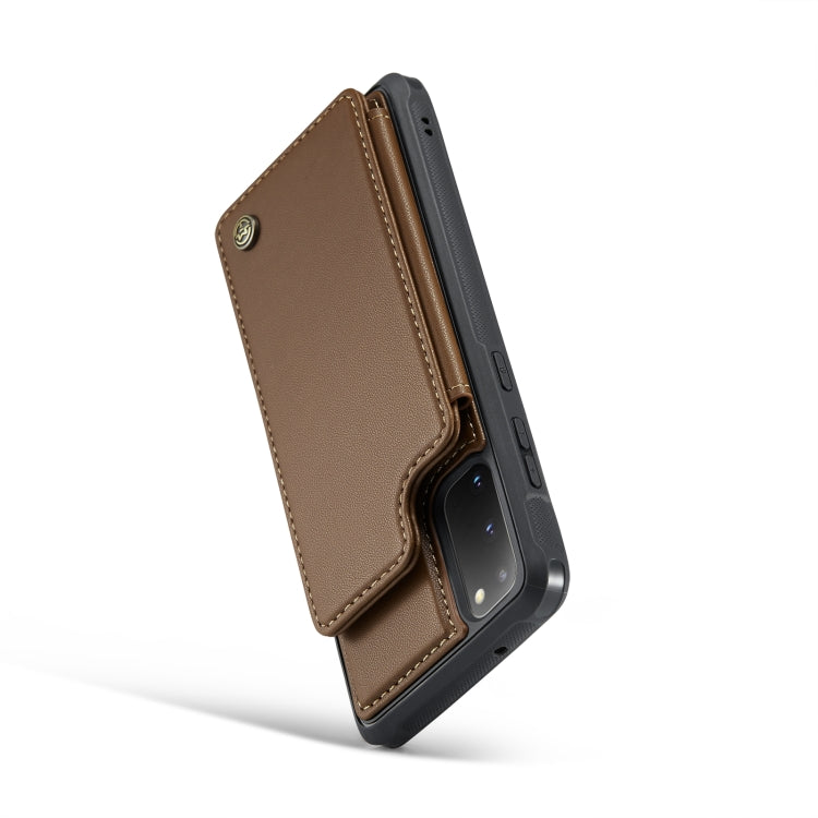 For Samsung Galaxy S20 CaseMe C22 Card Slots Holder RFID Anti-theft Phone Case(Brown) - free shipping - PMC Jewellery - Order now!